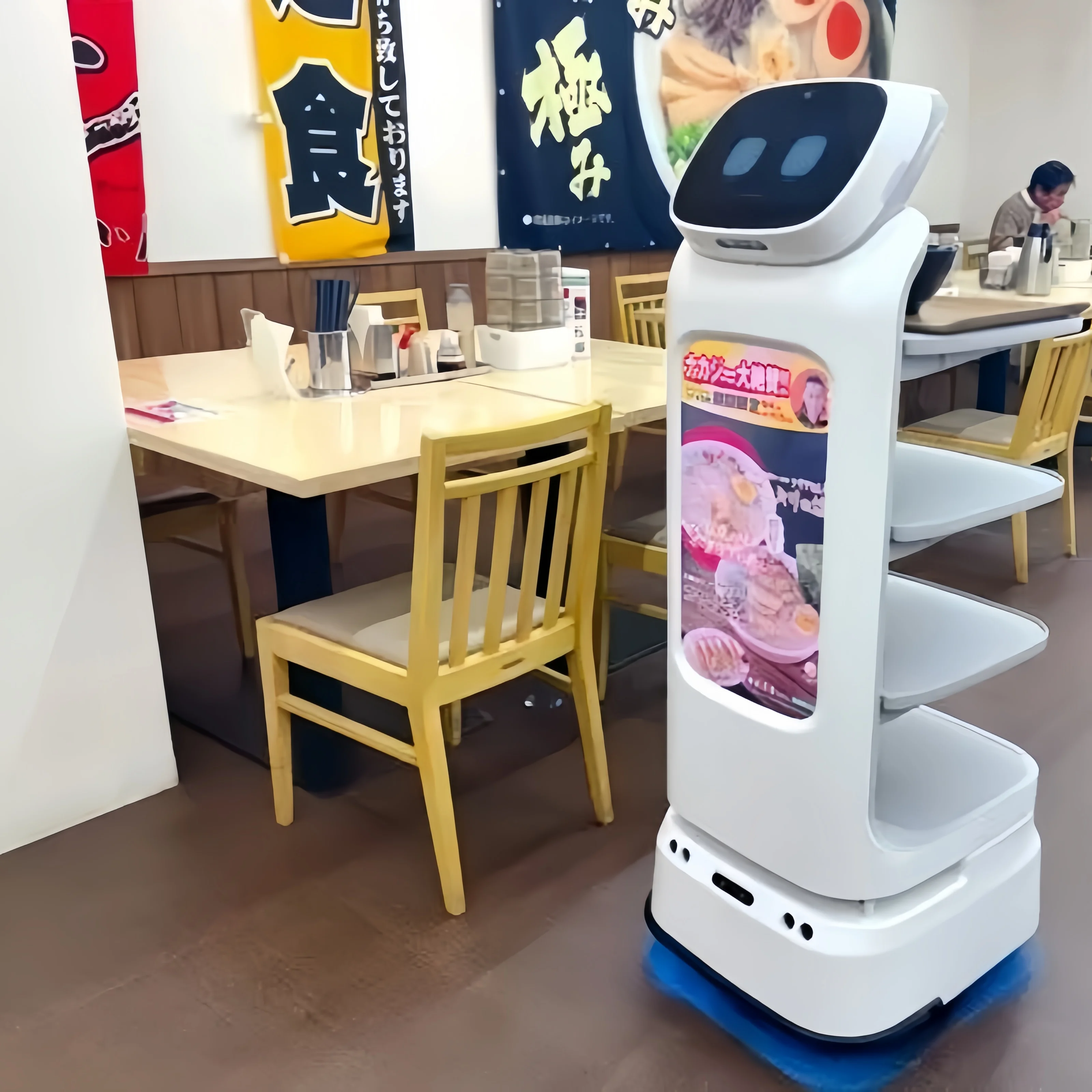 Robot di Consegna Personalizzato per Ristoranti, Hotel, Caffetterie - Robot Cameriere Intelligente per Servizio di Consegna Cibo - immagine 4