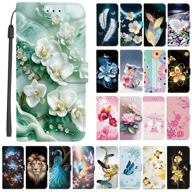 Premium Flip Wallet Leather Case with 3D Pattern and Magnetic Stand - Cute Design 2025 Edition
