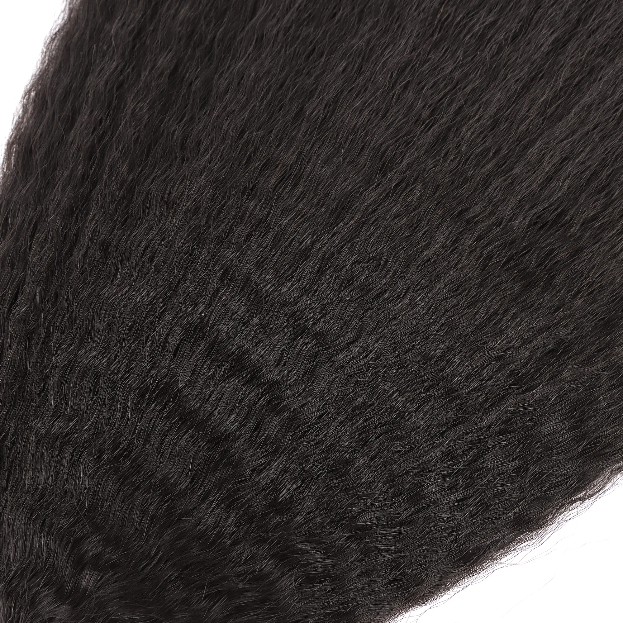 AHVAST kinky straight100g clip in weft hair extension natural color human hair virgin weft extensions