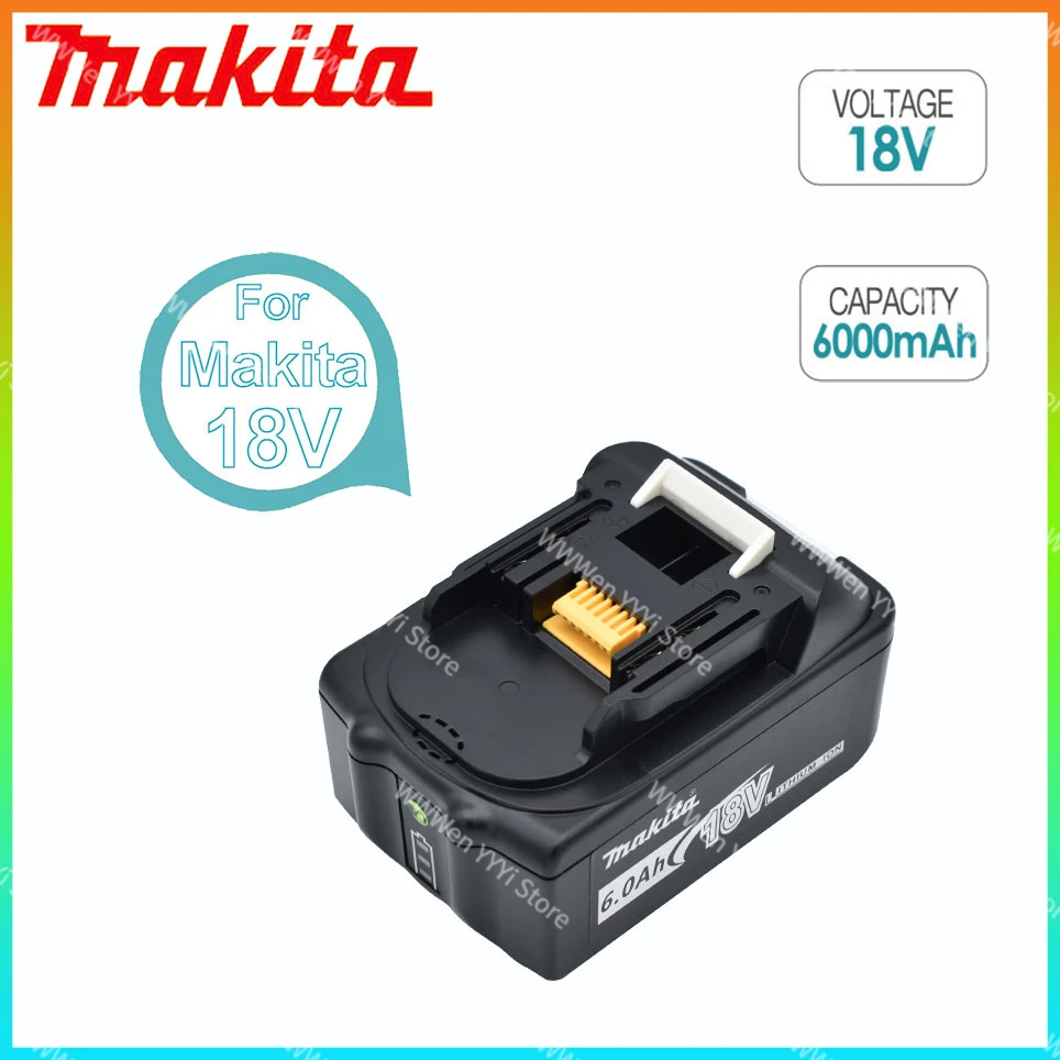 

Makita оригинальный 18 в 6000 мАч литий-ионный перезаряжаемый аккумулятор 18 в сверло сменные батареи BL1860 BL1830 BL1850 BL1860B 6.0AH