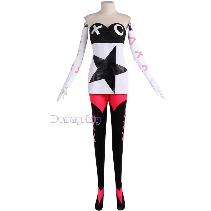 

Verosika Costume Clothes Uniform Cosplay Performance Dress hasbin Cosplay Hotel Pink Succubus Verosika Halloween Party Woman Set