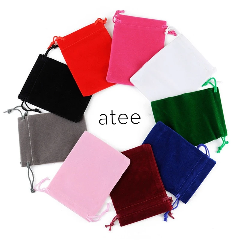

100PCS Lipstick Candy Cosmetic Jewelry Gift Storage Custom Velvet Bag Drawstring Velvet Bag