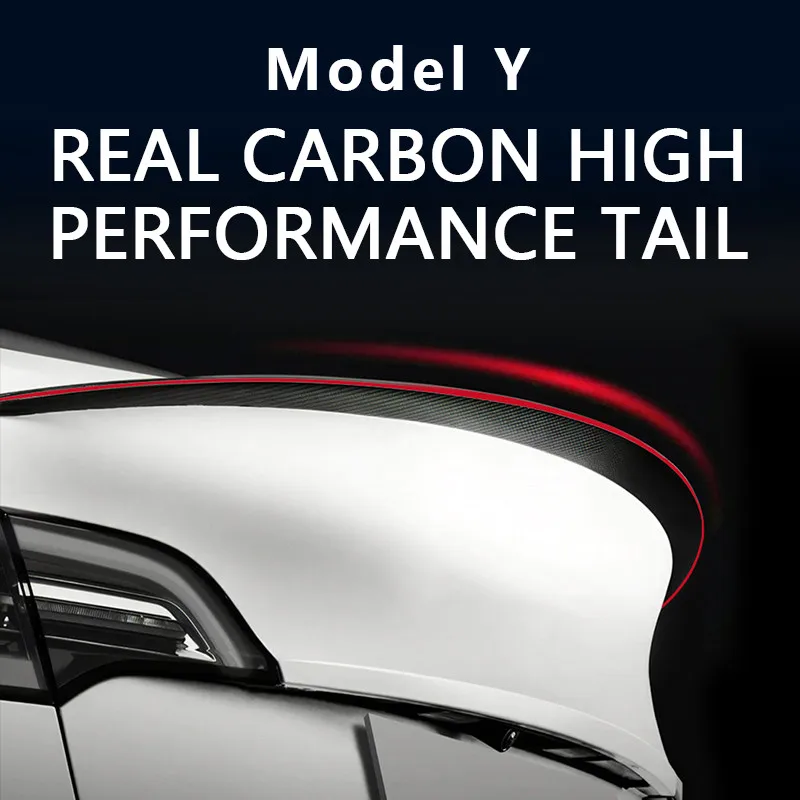 

For Tesla Model 3 Y Trunk Spoiler Lip Carbon Fiber Wing Spoiler Car Styling Accessories Change the performance version 2023