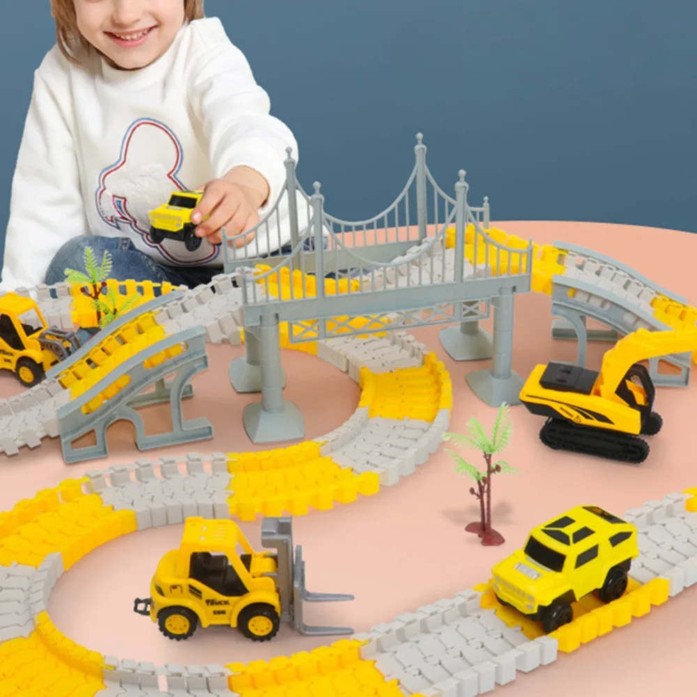 Flexible Curved Rail Track Sets Toy Train Play Game
