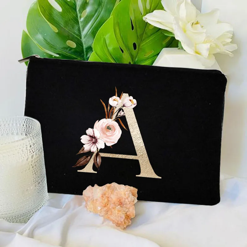 Women Cosmetic Bag Bridesmaid MakeUp Case Beauty Toiletries Travel Organizer Wash Storage Pouch Wedding Party Bride Pencil Case 2