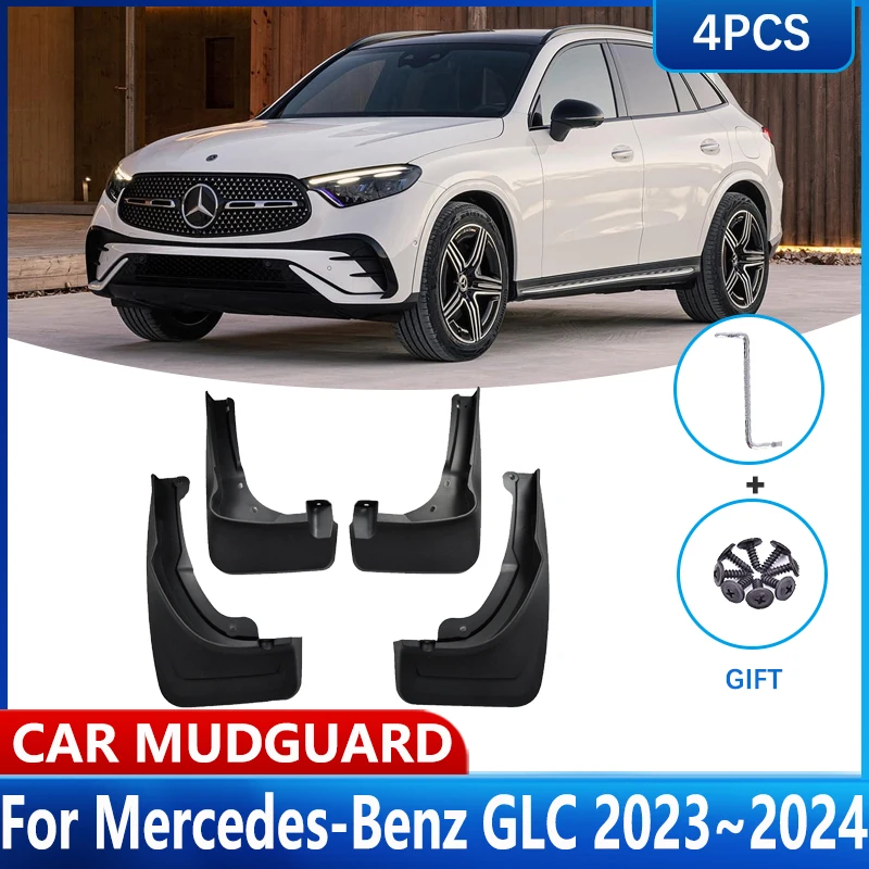 Car Mud Flaps For Mercedes-Benz GLC Accessories X254 2023 2024