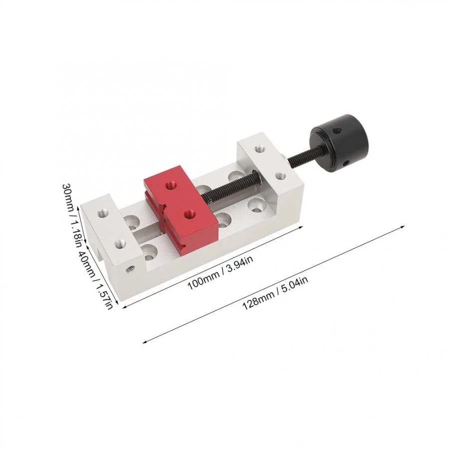 1pc 50mm Mini Aluminum Flat Clamp Bench Table Vise Drill Press Vice Fixing Tool Carving Bench Clamp 4