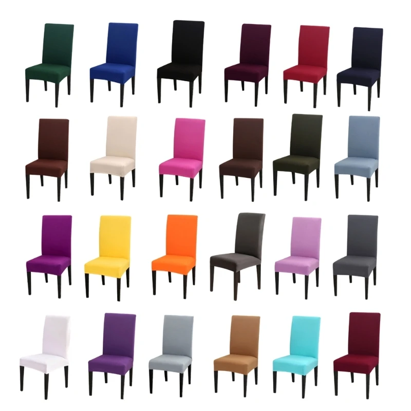 

Stretch Dining Chair Cover Chair Slipcovers Chair Cover Solid Color Large Dining Room Chair Protector Cover Home Decors