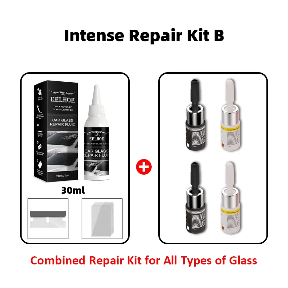 thumbnail image 1 of Herramienta para reparar grietas en el parabrisas del automóvil, kit de reparación de pantallas de teléfonos celulares con adhesivo para curar vidrios y reparación de ventanas de automóviles, 1 of 5