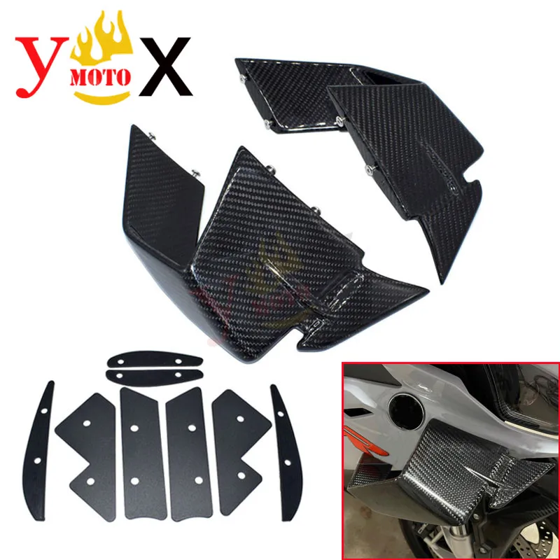 S1000 RR 19-22 BMW S1000RR 2019-2022 2020 용 오토바이 탄소 섬유 전면 고정 날개 윙 스포일러 디플렉터 프레임 페어링 윙 