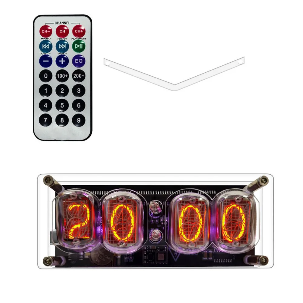 

Nixie Tube Digital Tube Clock Fluorescent Glow Tube Nixie Clock 11.5*4.5*4.5cm 225 Colors Light Digital Tube Clock