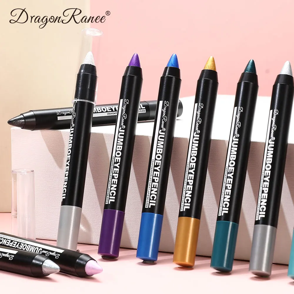 Smoky Dark Green Eyeshadow Pencil Stick Waterproof Pearlescent 12 Colors Metallic Glitter Eye Shadow Highlighter Pen Makeup Tool 6