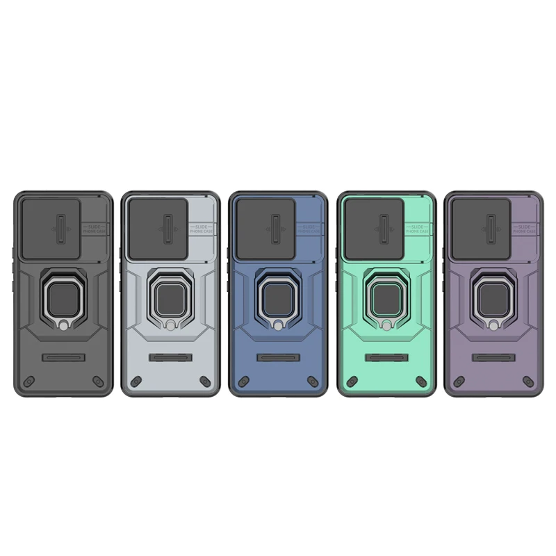 Magnetic Anti-Scratch Hard Case with Ring Holder and Camera Protection