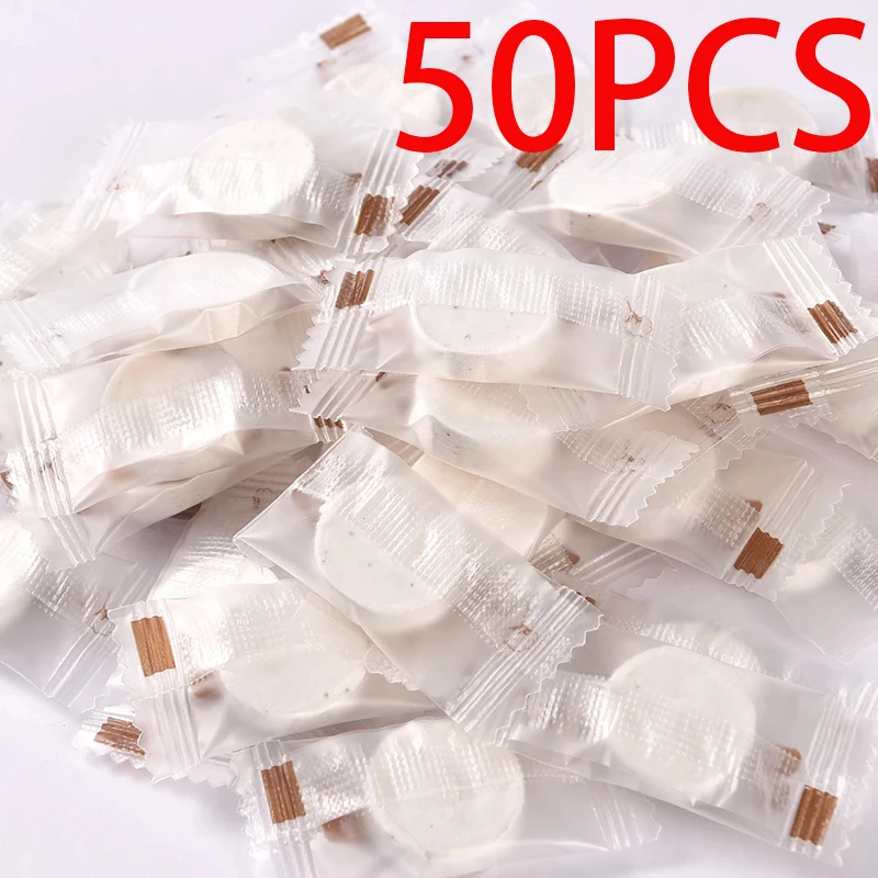

50Pcs Mini Compressed Cotton Towels Disposable Tablet Towels Portable Camping Coin Soft Organic For Home Outdoor Travel Hiking