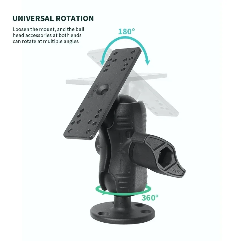 

2.25" Ball Mount with 13cm Arm for Fishfinder Marine Electronics GPS Gimbal Bracket compatible with ram mount