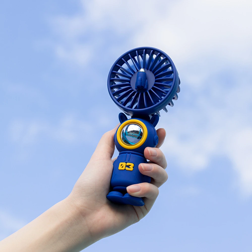 

Spaceman Handheld Fan 1200mAh USB Rechargeable Portable Mini Hand FAN Mute 3 Speeds Electric Desktop Ventilador for Outdoor Home