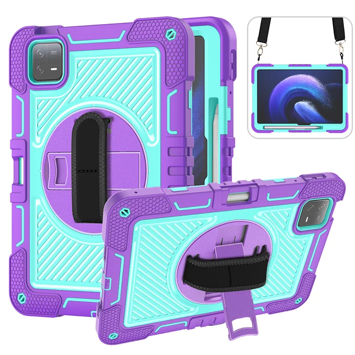 Durable Tablet Case with Kickstand & Shoulder Straps - Enhanced Protection for 8.7 to 11 Inch Tablets