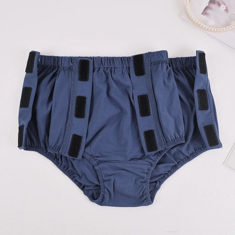 Adult Cloth Diapers for Patients Disabled Elderly Bedridden Both Sides Fully Open Pasted Easy To Wear and Take Off Clothes 3