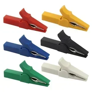 55mm Crocodile Clamp Probe Alligator Clip Alligator DIY Clips Test Probe Black Red Color Socket Cable Insulated Electric Clips,alligator clips,electric test clamp,test probes,test clip
