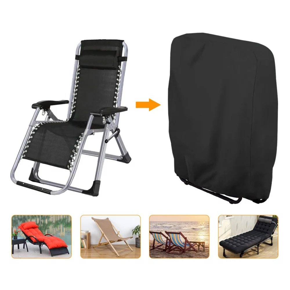 Outdoor Folding Chair Cover Dustproof All Weather UV Resistant Lawn Patio Beach Chair Cover Folding chair not included