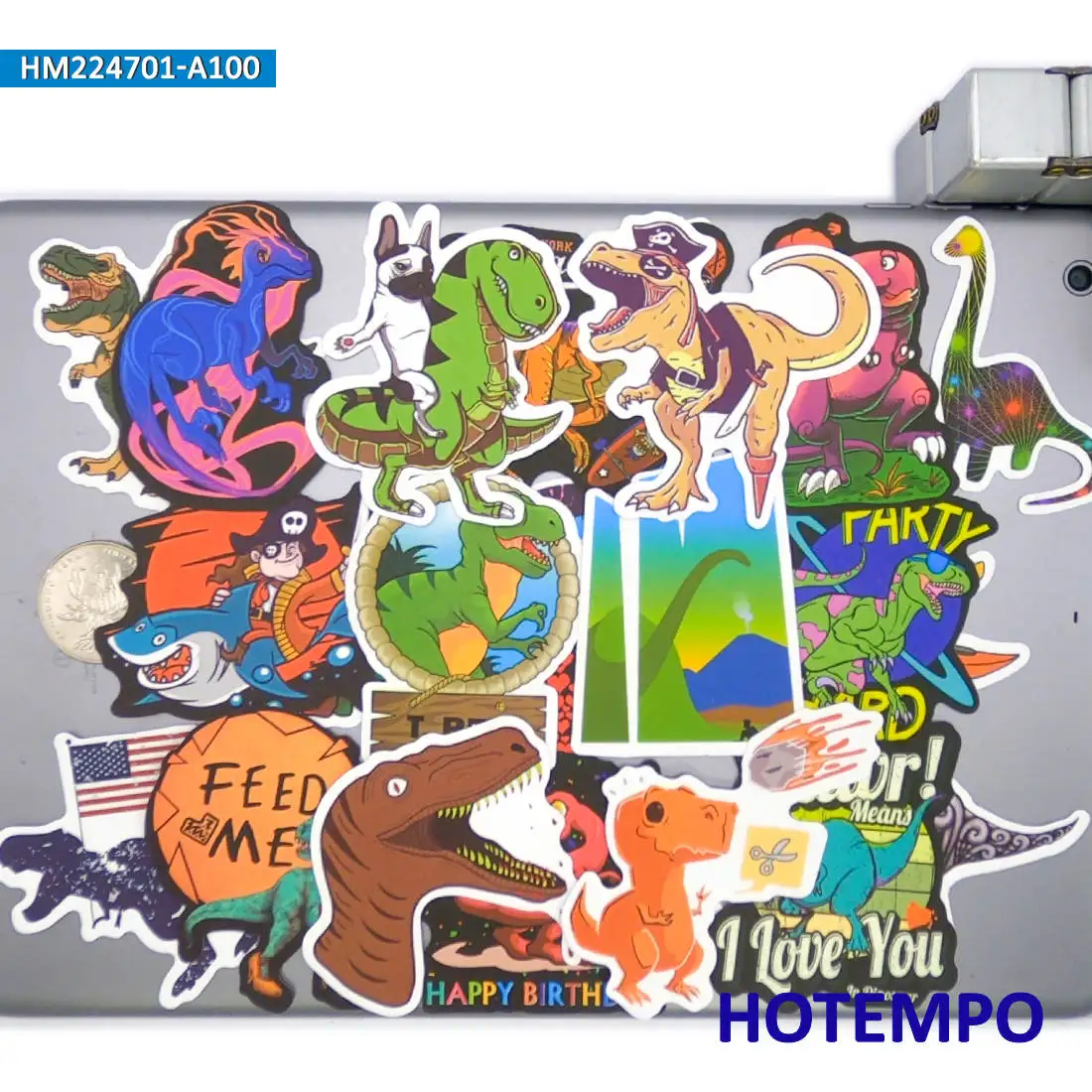20/30/50/100 Stück, Retro-Dinosaurier, T-Rex, Mode Graffiti, Prähistorische Tiere Aufkleber für Gepäck, Laptop, Telefon, Fahrrad, Motorrad, Skateboard, Gitarre, Helme, Autoaufkleber – Detail 13
