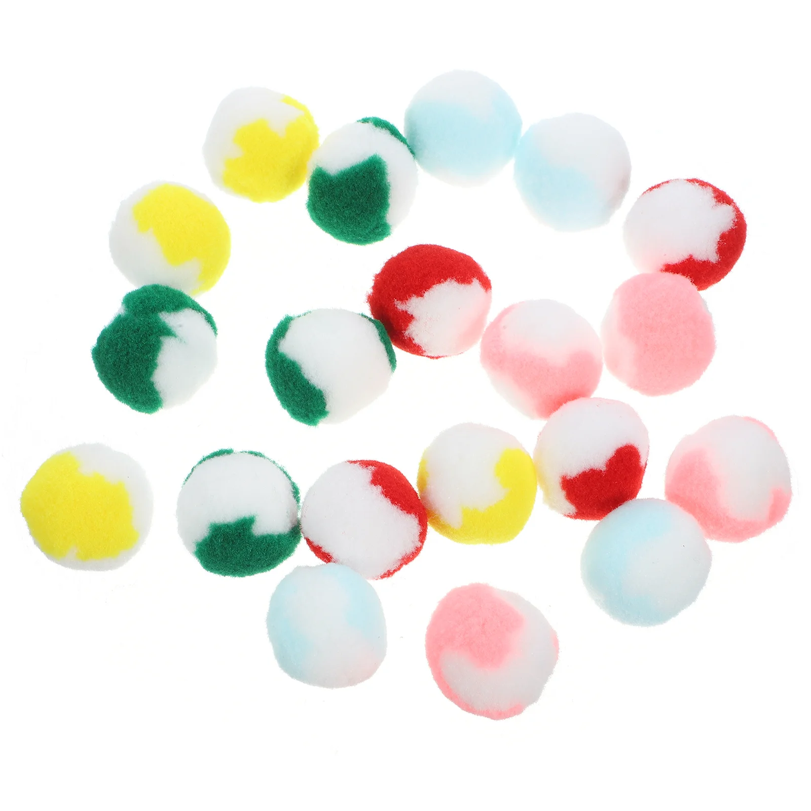 

20pcs Cat Teasing Balls Funny Interactive Cat Balls Colorful Plush Balls