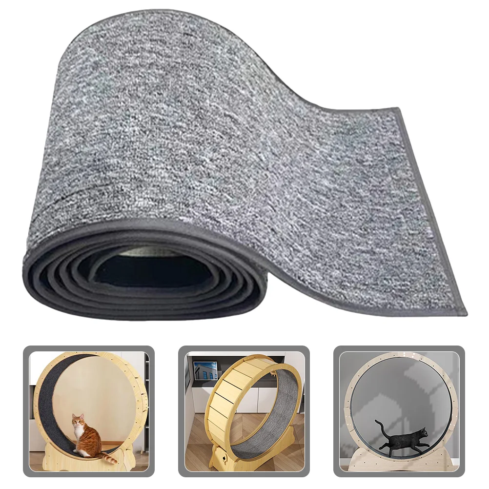 

Cat Mat Pet Treadmill Climbing Frame Toy Scratching Blanket Accessories Board Track Plush Nonskid Wheel