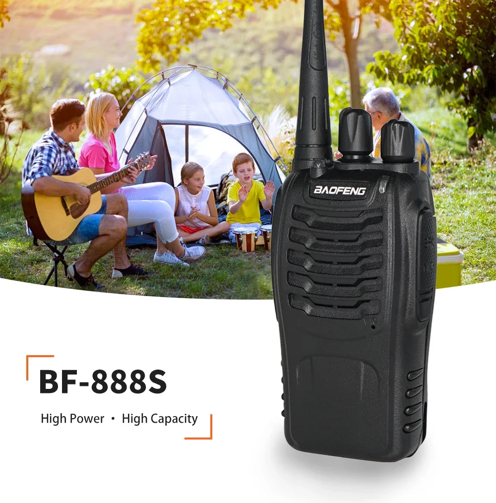 10 pz/lotto originale Baofeng BF-888S Walkie-Talkie Set Radio bidirezionale BF 888s UHF 400-470MHz 16CH ricetrasmettitore Radio Walkie-talkie