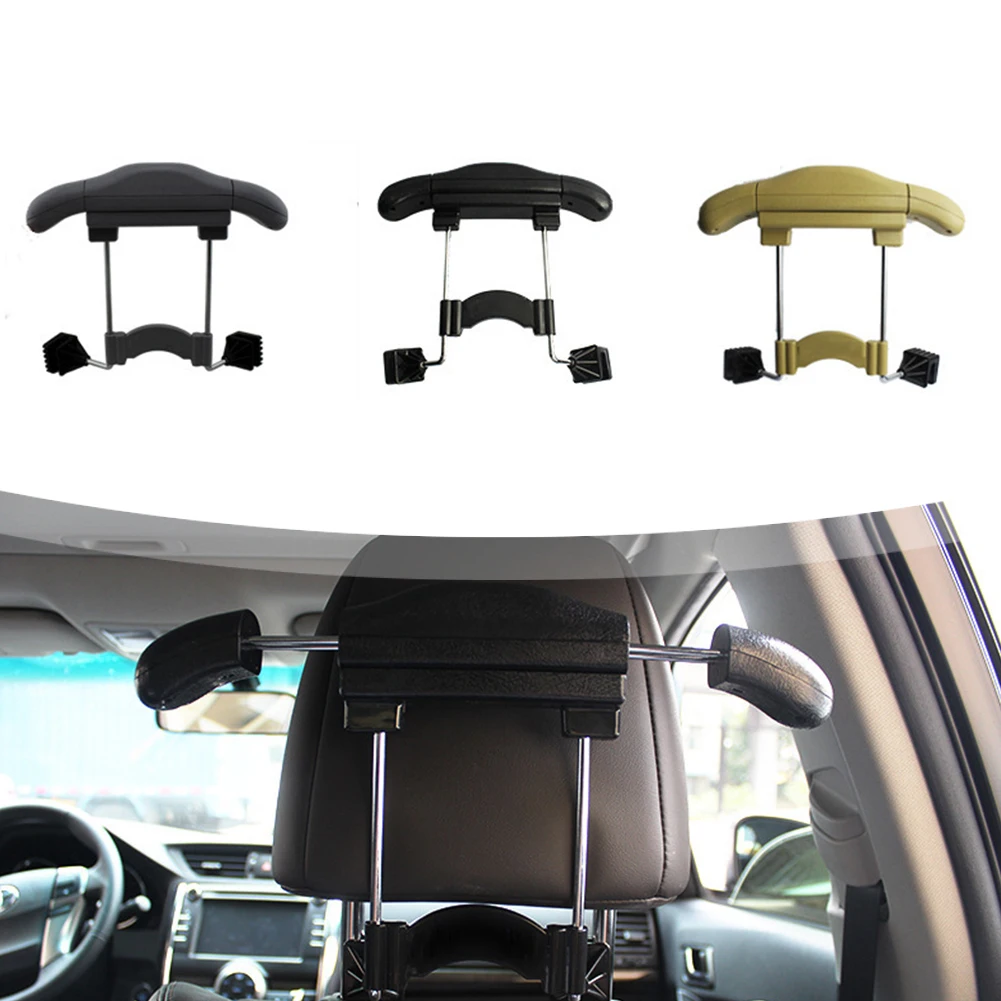 Car Imitation Leather Retractable Hanger Car Hanger Clothes Support RV TruckRetractable Seat Headrest Coat Hangers