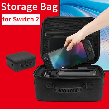Carrying Case for Switch 2 Portable Large Capacity Protective Travelling Storage Bag for Switch 2 Accessories 1