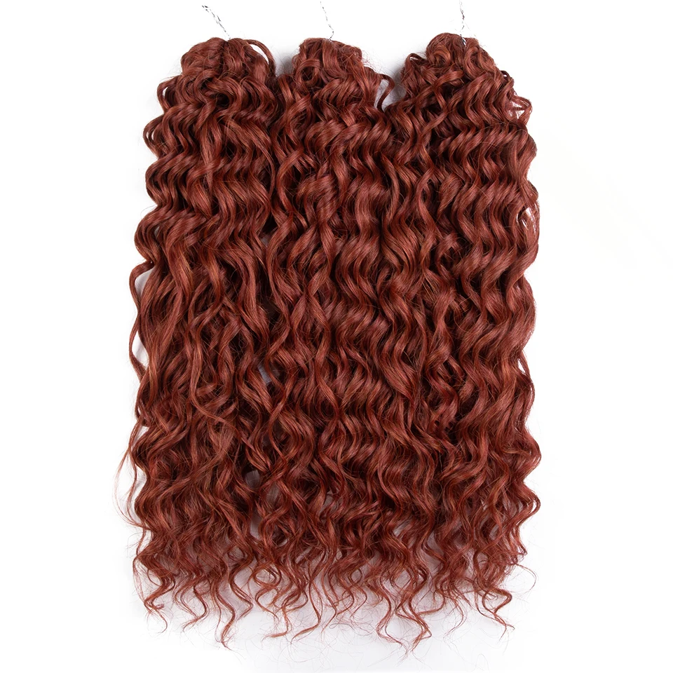 Noble Crochet Hair Soft Water Wave Twist Crochet Hair Synthetic Braid Ombre Blonde Red 24"Deep Wave Braiding Extension