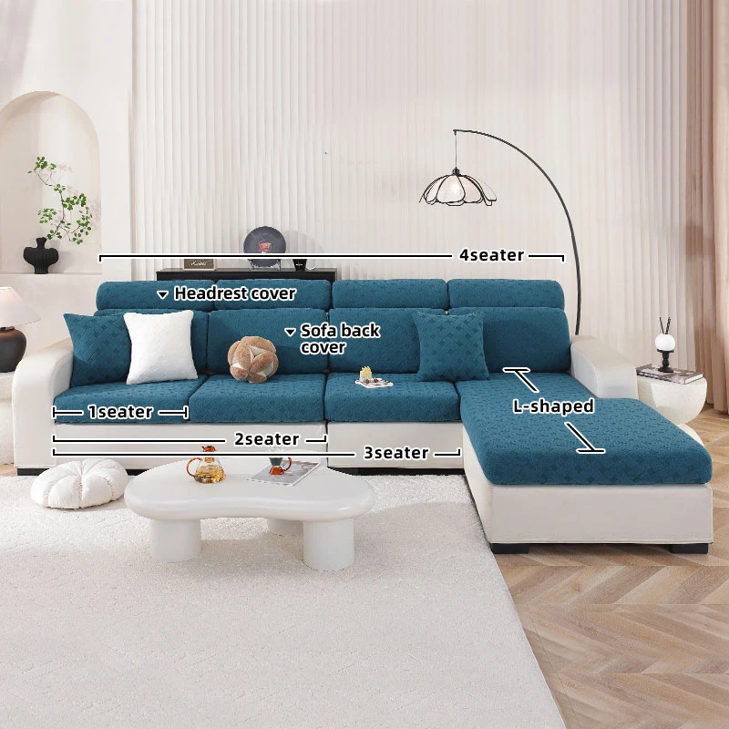 Thick Jacquard Sofa Seat Cover Elastic Sofa Cover Protector Couch Cover for Sofa Anti-dust Removable Sofa Cushion Cover 6