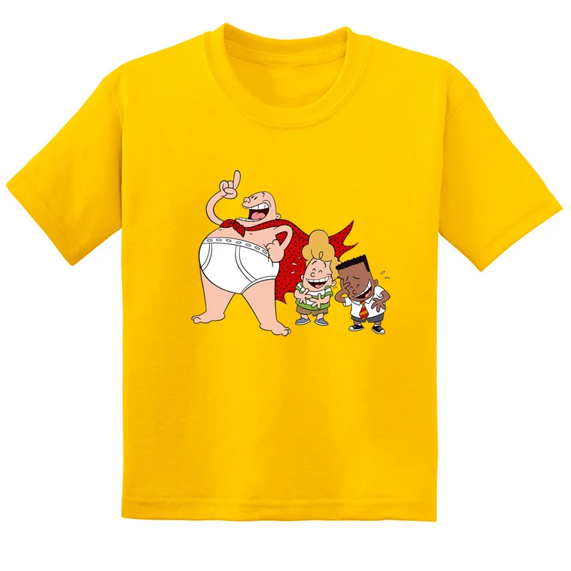 Captain Underpants Superhero Cartoon Print Kids T shirt Summer Funny Cute Children Boys Clothes Baby Girls Short Sleeve T-Shirts 4