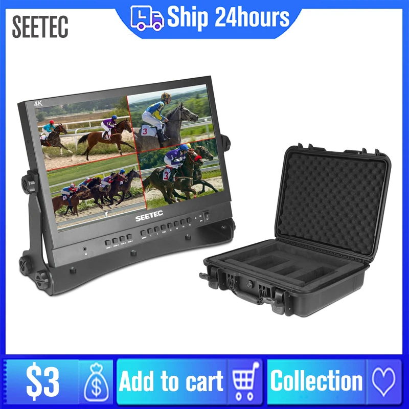 Seetec Atem156 15.6 Pollici Live Streaming Broadcast Director Monitor Quad Split Display Per Atem Mini/Pro Studio Television Hdmi