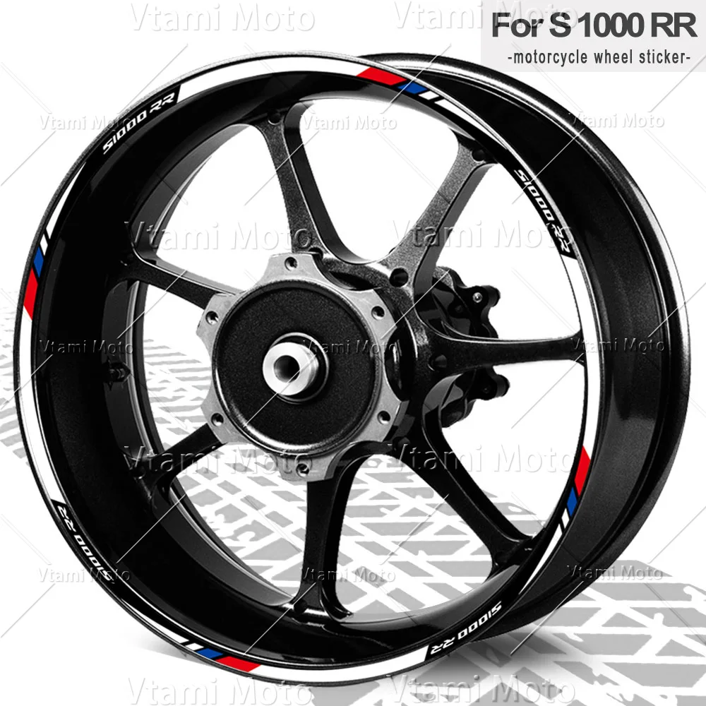 Reflective Waterproof Motorcycle Wheel Stickers Rim Decals