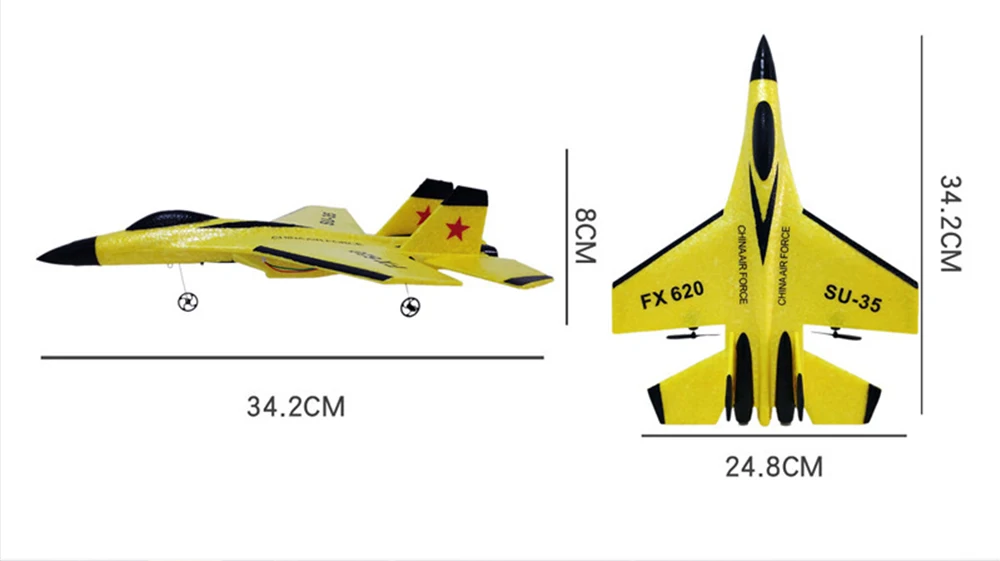 Avião Planador SU-35 Controle Remoto Espuma FX620 Rc Ch2.4g - LUMEN  IMPORTADOS