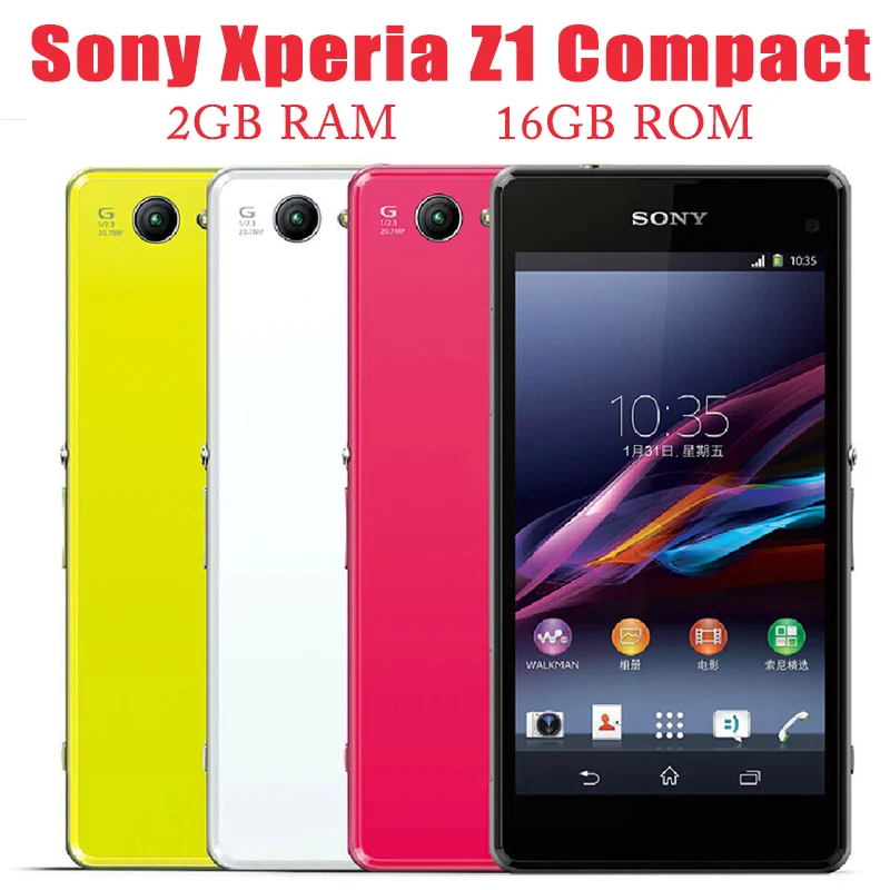 sony-xpaiz1コンパクトd5503スマートフォン、ロック解除された携帯電話、4g-lte、モバイルクアッドコア、2gbウエディング、16gb-ram、43インチ、wifi、android、オリジナル