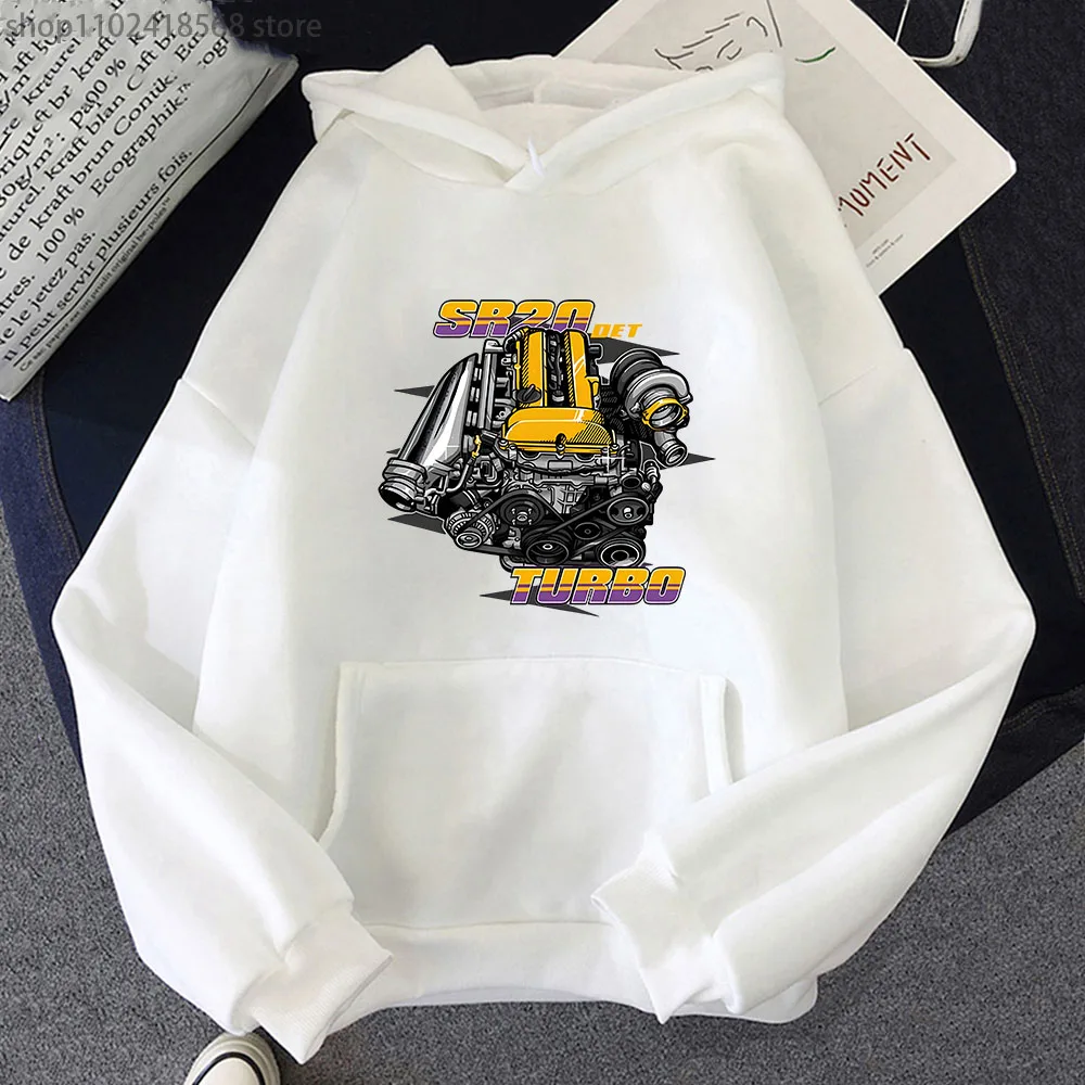 Car Hoodies Punk Style Sweatshirts Long Sleeve Clothes Winter Women High Street Streetwear Men Cartoon Anime Print Pullover Coat