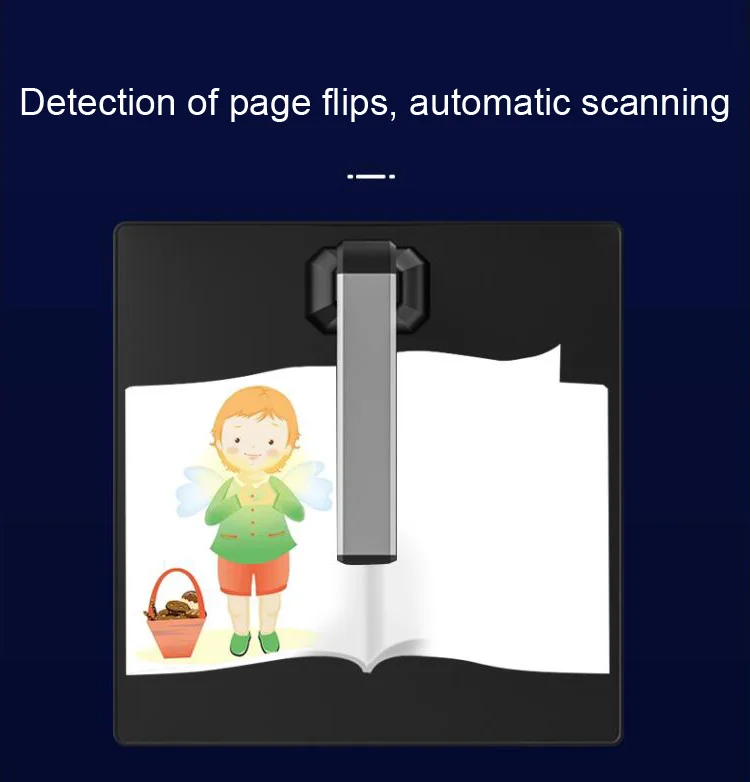 LSD03 Book Scanner 18 million pixels page turning automatic calibration OCR A3 A4 Portable Document Scanner with 6 pcs LED