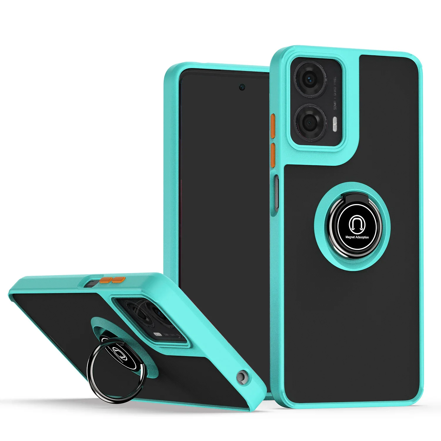 Magnetic Ring Matte Phone Case with Enhanced Design