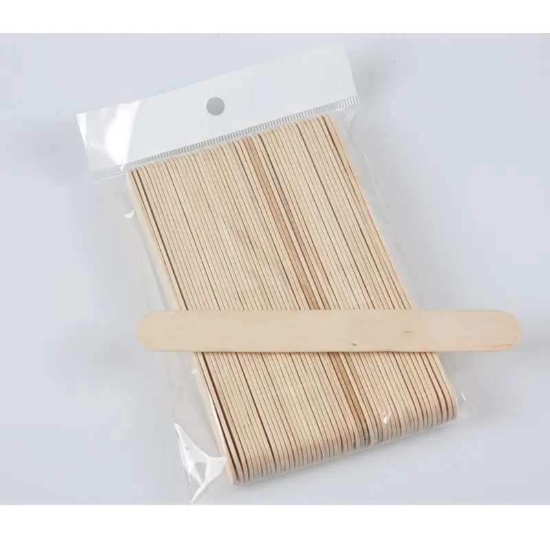 100pcs Wooden Disposable Wax Waxing Body Hair Removal Stick Applicator Spatula Face Hair tool 6