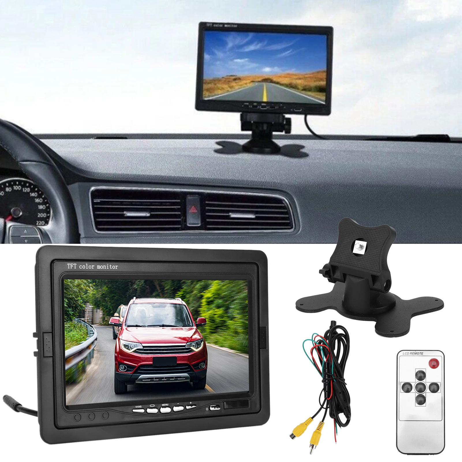 7in Rear View Monitor TFT LCD Digital Screen Car Backup Reversing Parking System