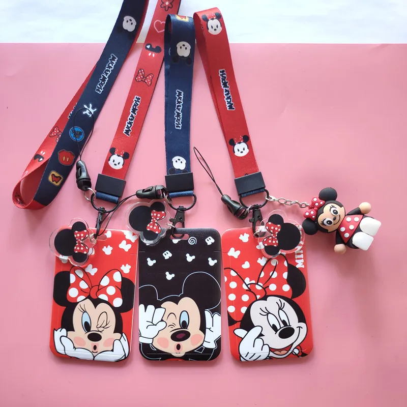 

Disney мультфильм Микки Маус студенческий кампус висячая Шейная сумка ремень идентификационная карта