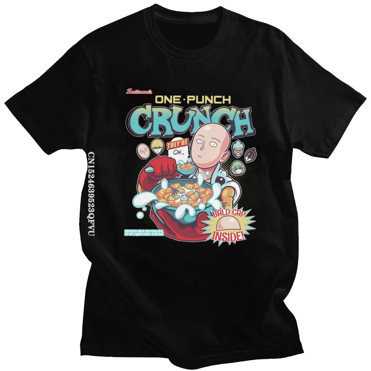 

Забавные кавайные Новые футболки для мужчин, хлопковые мужские футболки One Punch, уличная одежда, мужские футболки Сайтама, японская одежда дл...