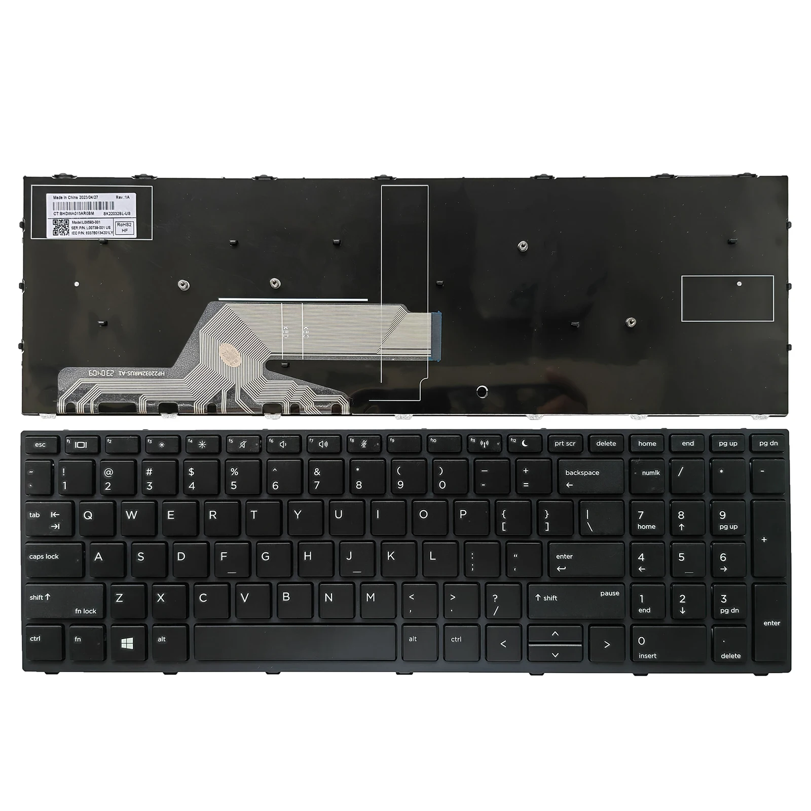 

Клавиатура US с черной рамкой для HP ProBook 450 G5 455 470 650 G4