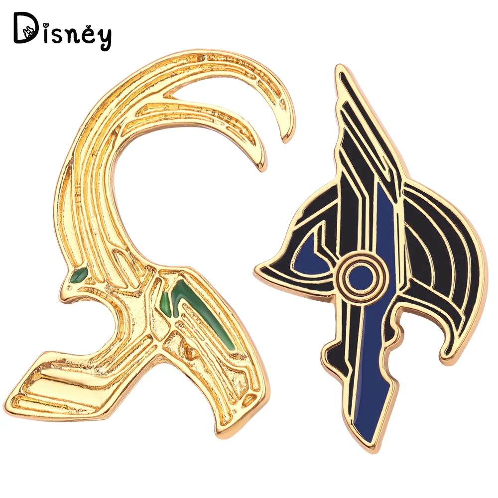 Marvel Thor Ragnarok God Of Tricks Loki Spilla Cosplay Ragnarok Helmet Metal Fashion Badge Pin Per Donne E Uomini Gioielli Regali