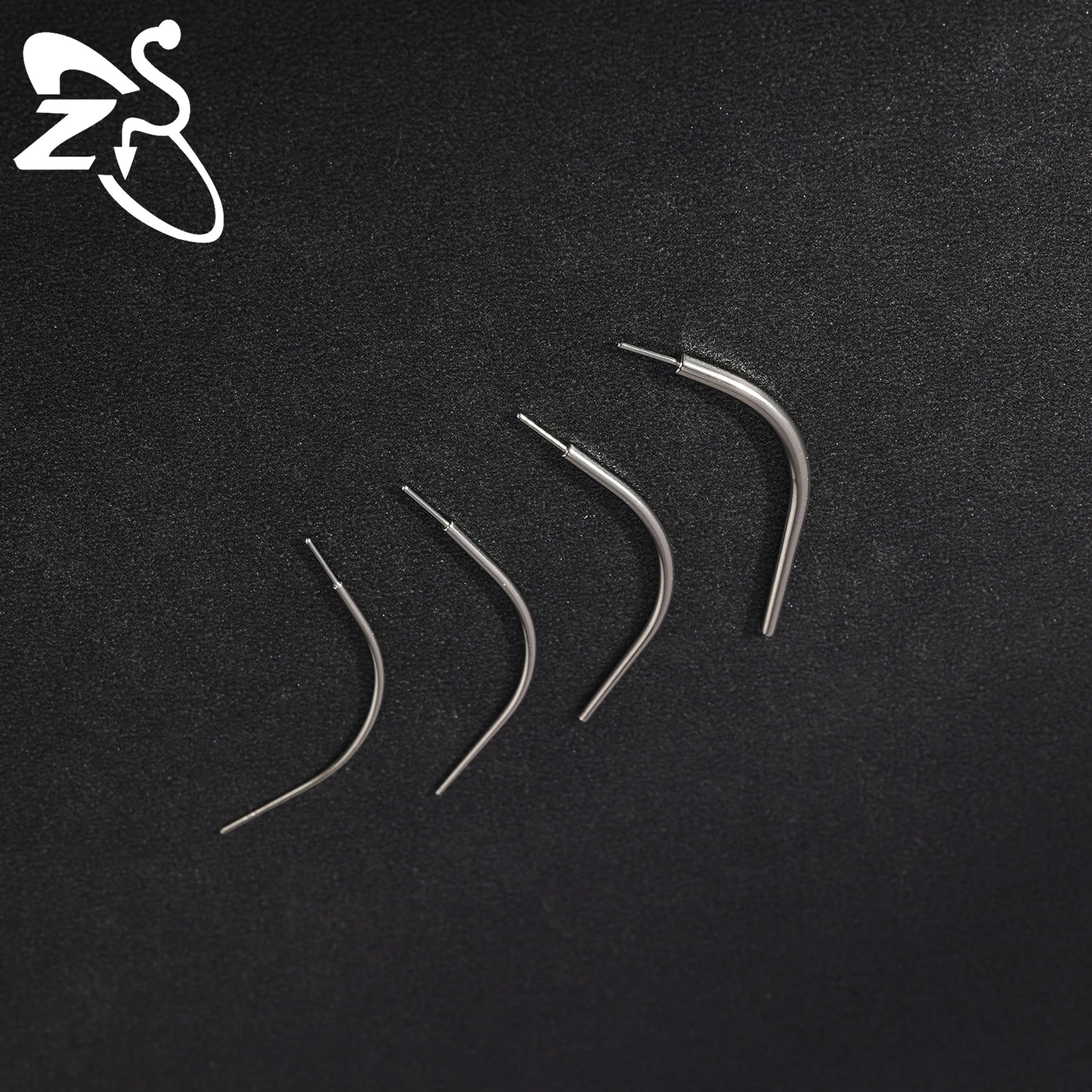 ZS 1 PC Straight Curved Stainless Steel Taper Tool Threadless Insertion Screw On Assistant Kit For Ear/Nose/Navel Piercing Tools
