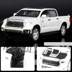 Diecast 1/32 TRD Pickup Toy Truck with Pull - Back Action and Light & Sound Features (WHITE)