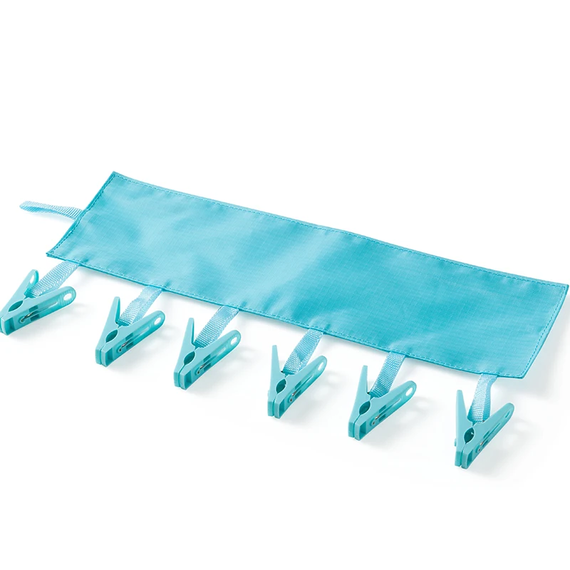Multifunctional Travel Hanger Portable Folding 6 Clips Towel Socks Traveling Hanger Racks For Socks Storage Travel Accessories 6