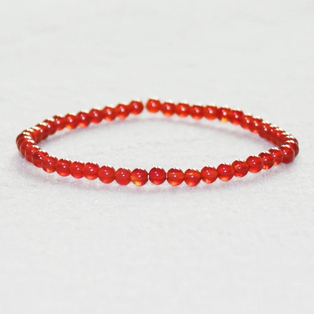 Ruberthen Womens 4 MM Mini Gemstone Bracelet